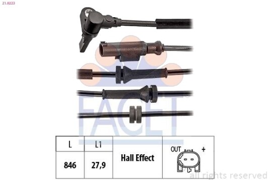 Sensor ABS FACET 21.0223