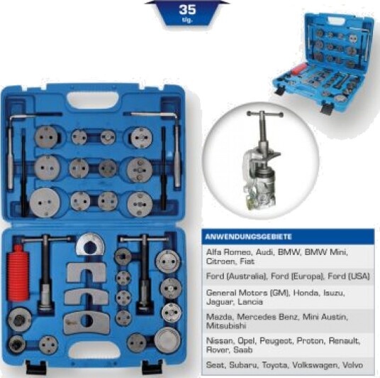 KS TOOLS BT701050 Dreie- / tilbakestillingsverktøysett, bremsecaliperstempel KS TOOLS BT701050 Dreie- / tilbakestillingsverktøysett, bremsecaliperstempel