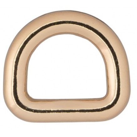 Infinity Hearts D Ring Messing Lys Gull 10x10mm 5 stk