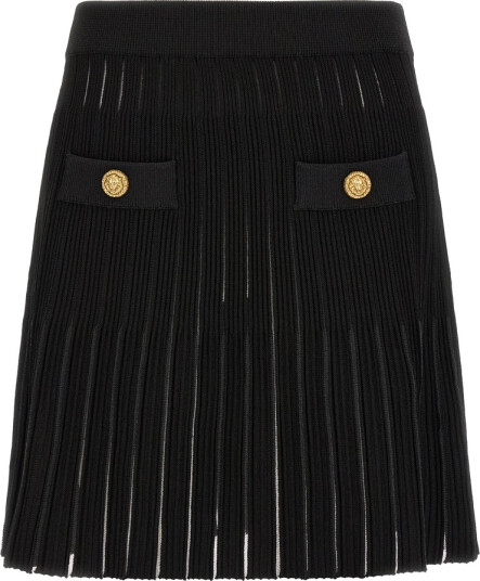 Balmain Dame Skjørt Svart XS, Balmain Dame Skjørt Svart XS,