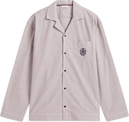 Tommy Hilfiger Ls Woven Pj Shirt Set Gift Burgundy M