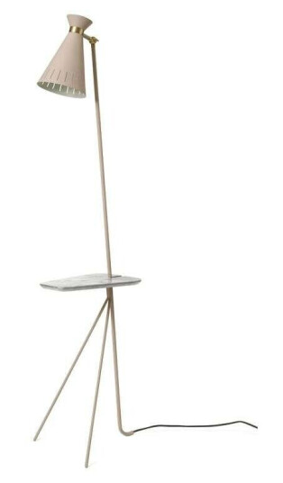 Warm Nordic Cone Gulvlampe m/Bord Pure Cashmere /Marble