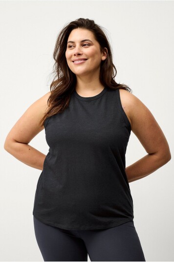 Ellos STUDIO   Treningstopp Tank Top Loose Soft   Svart