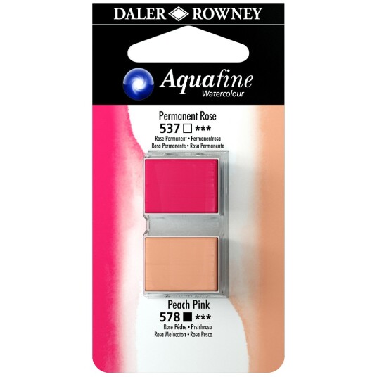 Aquafine Aquarelle Half pan Duo Permanent Rose/Portrait Pink