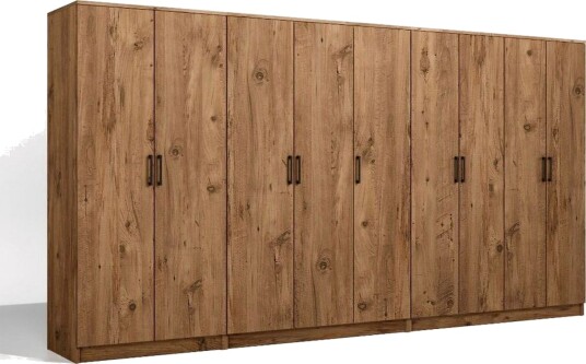 Olera Hjørnegarderobe 340x180 cm - Natur