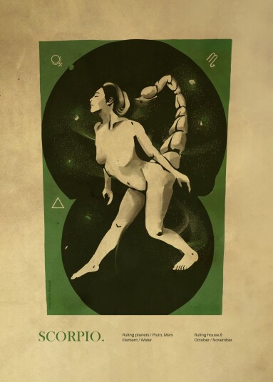 Plakat Skorpionens Stjernetegn Kunst