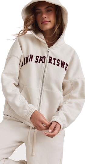 AimN Aim"n Dame Varsity Sweat Zip Hood Cream XL