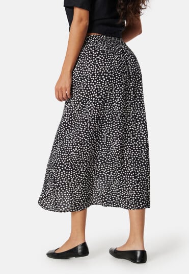 Pieces Pctala Wrap Skirt Black AOP Dot XS