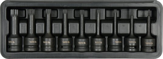 Yato Spline Slagnøkler Set med 9 Stk. (12,5 mm) M4-M16