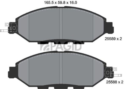 PAGID T2588N Bremseklosser PAGID T2588N Bremseklosser