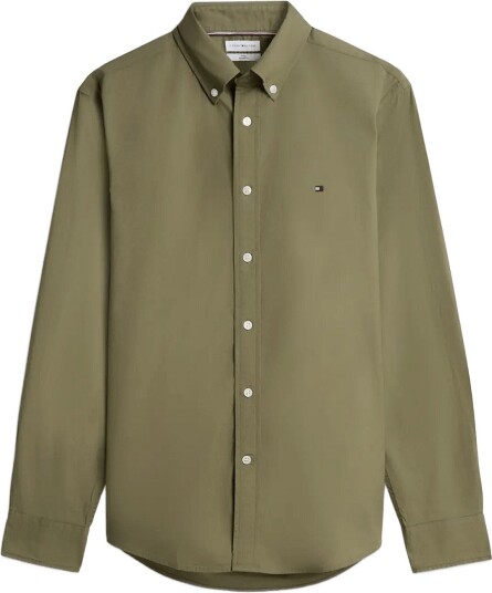 Tommy Hilfiger Flex Poplin Solid Rf Shirt Khaki green L