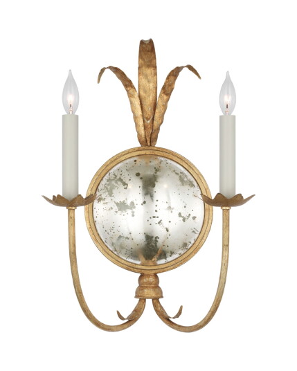 Visual Comfort Gramercy Double Sconce Gilded Iron L