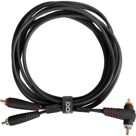 UDG Gear Lydkabel 2x Rca - 2x Vinkel Rca Black 3m