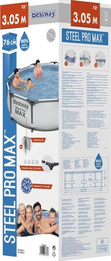 Bestway Steel Pro MAX Svømmebasseng 305x76 cm Bestway Steel Pro MAX Svømmebasseng 305x76 cm