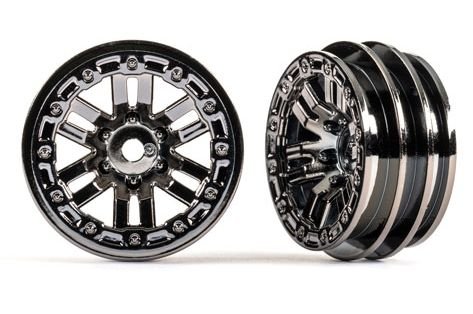 Traxxas 9768 Wheels 12-Spoke Black Chrome 1.0 2