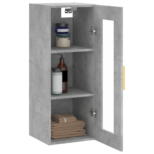 Veggskap betonggrå 69,5x34x90 cm 8720845440640