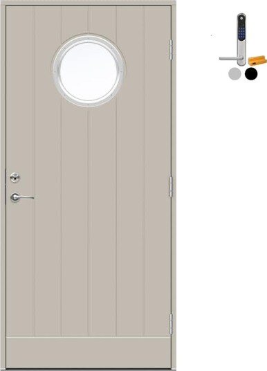 Ytterdør Swedoor Advance-Line Nordic Mora med Yale Doorman Classic Home