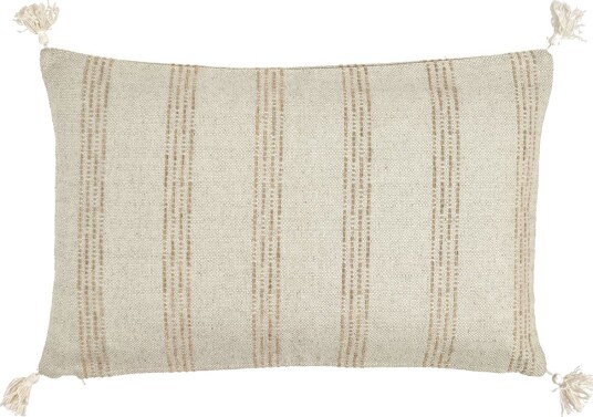 ERWIN M. Pynteputevar Torano bredstripet; 30x50 cm BxL; Fløte/Beige