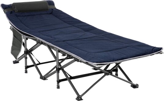 Campingseng sammenleggbar feltseng sammenleggbar seng med pute sidelomme madrass gjesteseng kan holde opptil 150 kg reise utendø