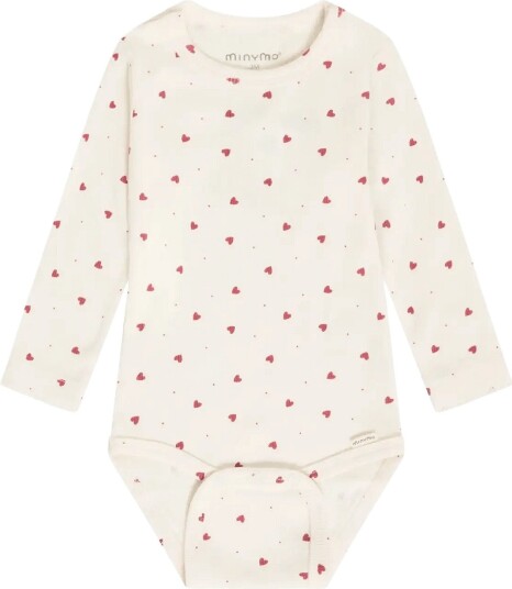 Minymo Body Ls Aop Rib   Cream   74