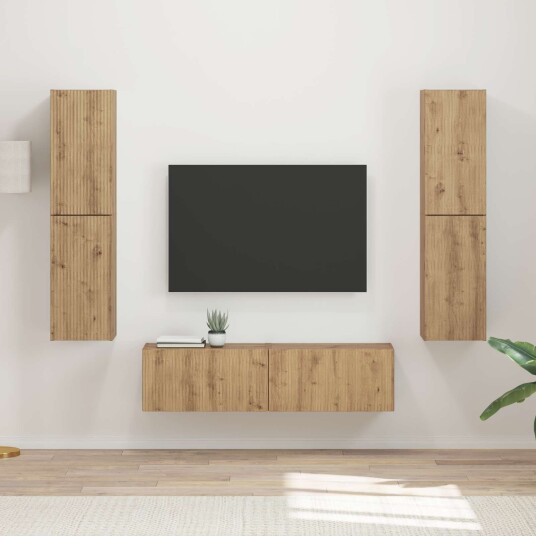 TV benksett 6 pcs Artisan Eik Konstruert tre