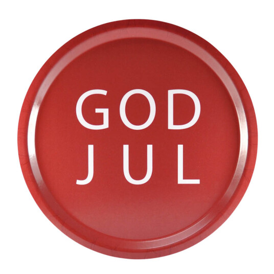 Mellow Design Serveringsbrett God Jul 31 cm rød/hvit Mellow Design Serveringsbrett God Jul 31 cm rød/hvit