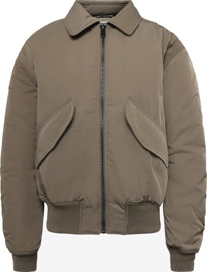 Weekday Padded Twill Bomber Jacket DARK BEIGE S