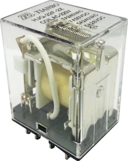 Tianbo Electronics Hjq 22F 2Z 220/240Vac Pluggrelé 230 V/Ac 7 A 2 X Omkobler 1 Stk Tianbo Electronics Hjq 22F 2Z 220/240Vac Pluggrelé 230 V/Ac 7 A 2 X Omkobler 1 Stk