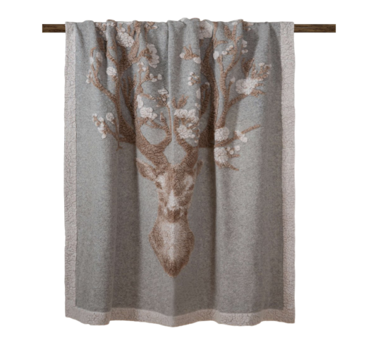 Frati Home Happy deer ullpledd 150x190 cm Frati Home Happy deer ullpledd 150x190 cm