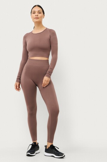 Ellos Collection Treningstights Seamless Tights Basic Brun