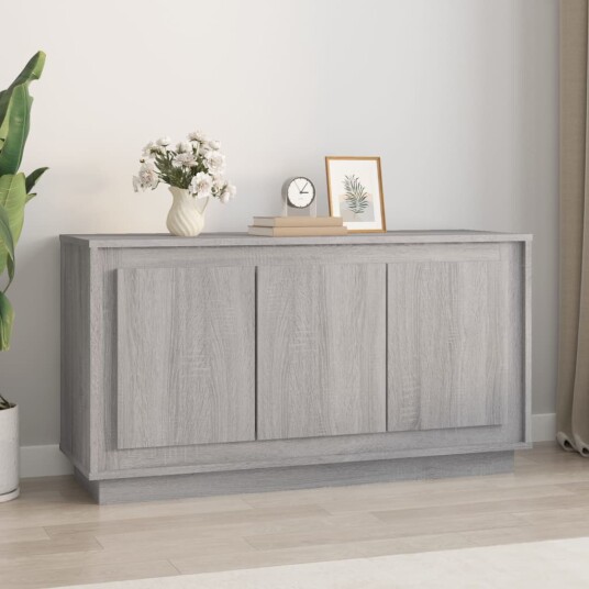 vidaXL Skjenk grå sonoma 102x35x55 cm konstruert tre vidaXL Skjenk grå sonoma 102x35x55 cm konstruert tre