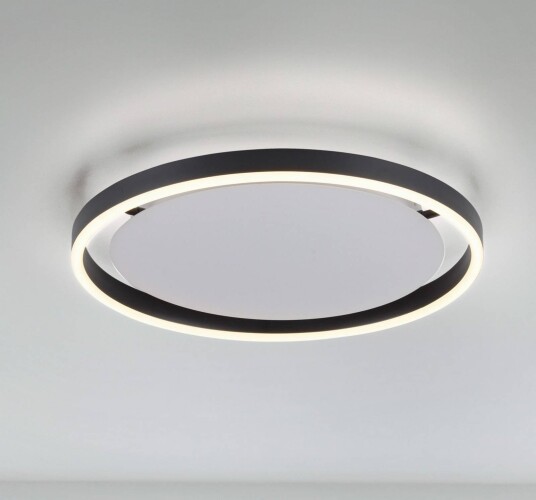 JUST LIGHT. GmbH LED-taklampe Ritus, dimbar, Sort, Stue / spisestue, Aluminium, Moderne