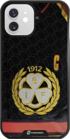 Phonecases3D iPhone 12 Brynäs IF 3D mobildeksel, svart