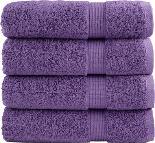 vidaXL Premium håndklær SOLUND 4 stk lilla 50x100 cm 600 g/m2 vidaXL Premium håndklær SOLUND 4 stk lilla 50x100 cm 600 g/m2