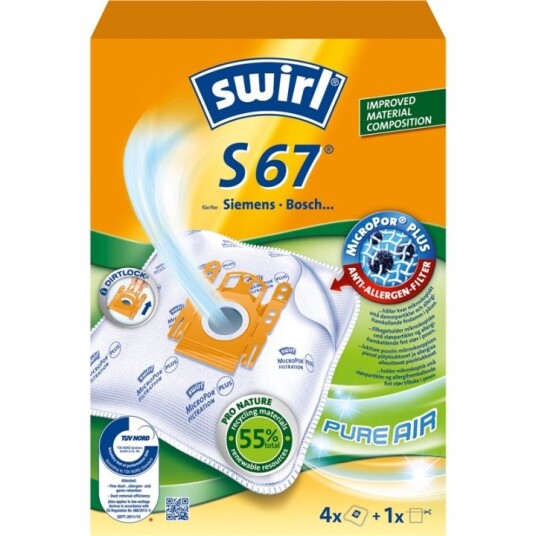 Swirl Dammsugarpåsar S67 OBS 3X4ST Swirl Dammsugarpåsar S67 OBS 3X4ST