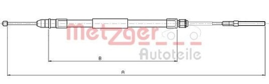 Tautrekk, håndbremse METZGER 10.4136
