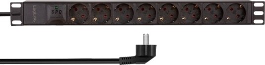 Logilink 19" Strømskinne 8-Fold Med Overspenningsvern