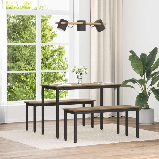 vidaXL benk Kunstnerisk Eik 110 x 35 x 45 cm Konstruert tre