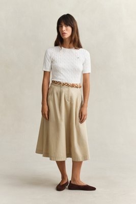 GANT Lightweight Pleated Chino Skirt   Beige   44