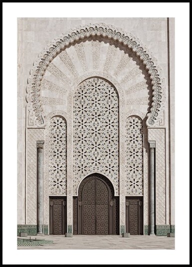 Ornate Doorway of Hassan II Mosque Casablanca Plakat Plakat / 70x100cm