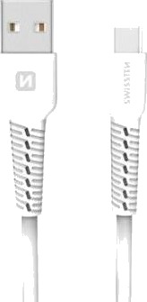 Swissten 1M Quick Charge 3.1 USB-C Data- og Ladekabel Hvit Swissten 1M Quick Charge 3.1 USB-C Data- og Ladekabel Hvit