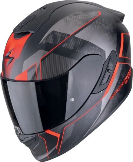 Scorpion MC-Hjelm EXO-1400 Intensio Svart/Rød XL