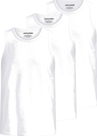 Jack & Jones Singlet Jacjones Basic Tank Top W 3 pack Hvit