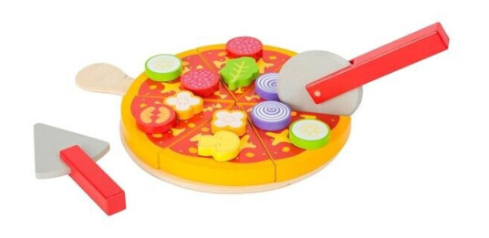 Small Foot - Wooden Cut and Play Food Pizza Set 21dlg. Small Foot - Wooden Cut and Play Food Pizza Set 21dlg.