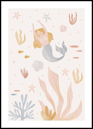 Let's Be Mermaids Plakat Plakat / 40x50cm Let's Be Mermaids Plakat Plakat / 40x50cm