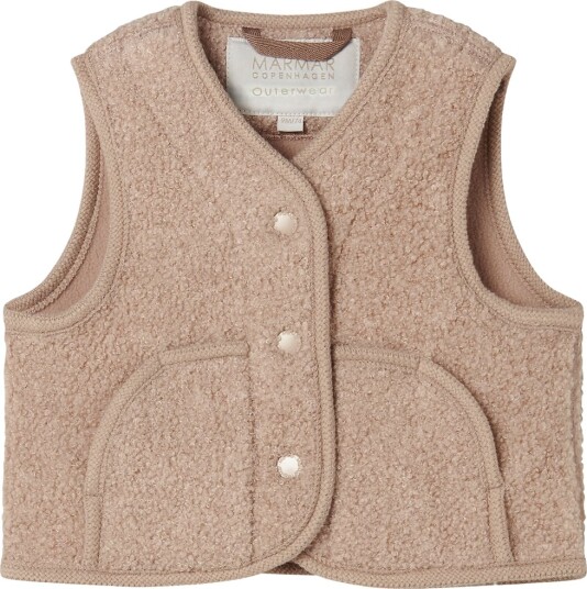 MarMar Fleecevest Ollas Muddy Melange MarMar 74 Fleecejakke Beige
