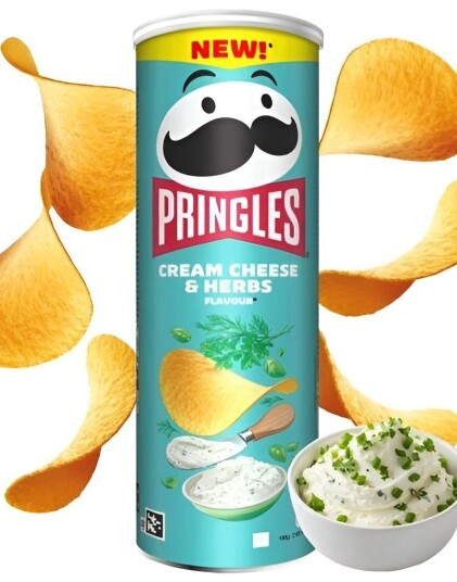 Pringles Cream Cheese & Herbs 165g Pringles Cream Cheese & Herbs 165g