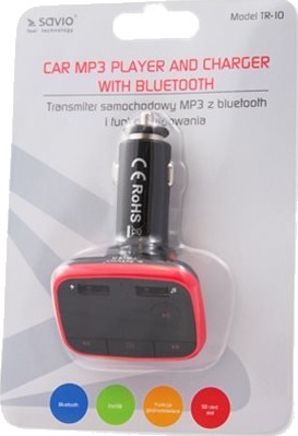 Savio Tr 10   Bluetooth Håndfri / Fm Sender / Lader   Svart