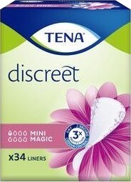 TENA Discreet Mini Magic Inkontinenstrusseindlæg   34 stk.