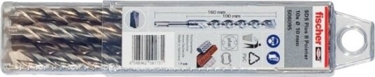 Fischer 531862 Drill Twist Betongbor 8 Mm 160 Mm Murstein Betong Kalkstein Naturstein 10 Cm